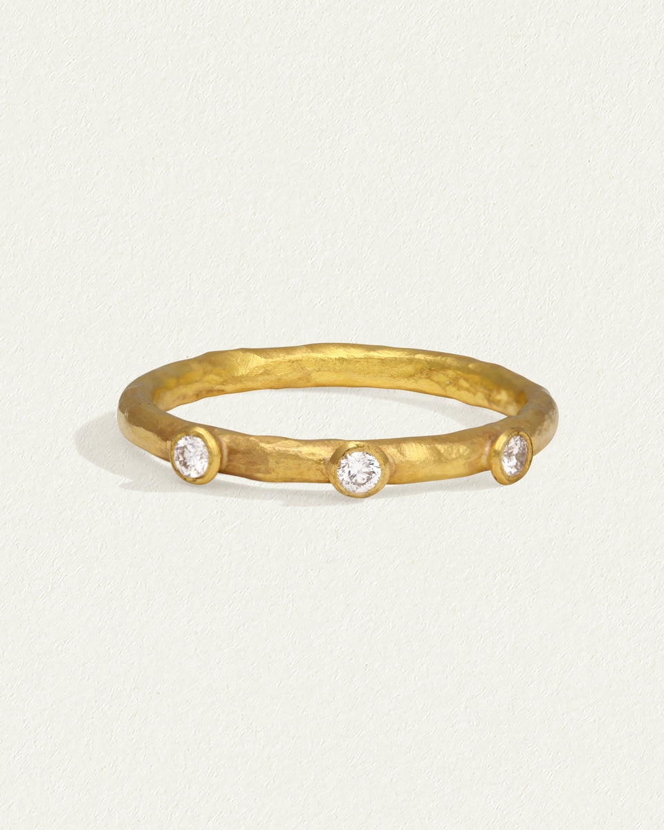 Vesper Trilogy Ring Diamond Solid Gold