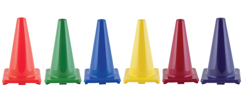 Set of 6 18" Heavy Duty Traffic Cones