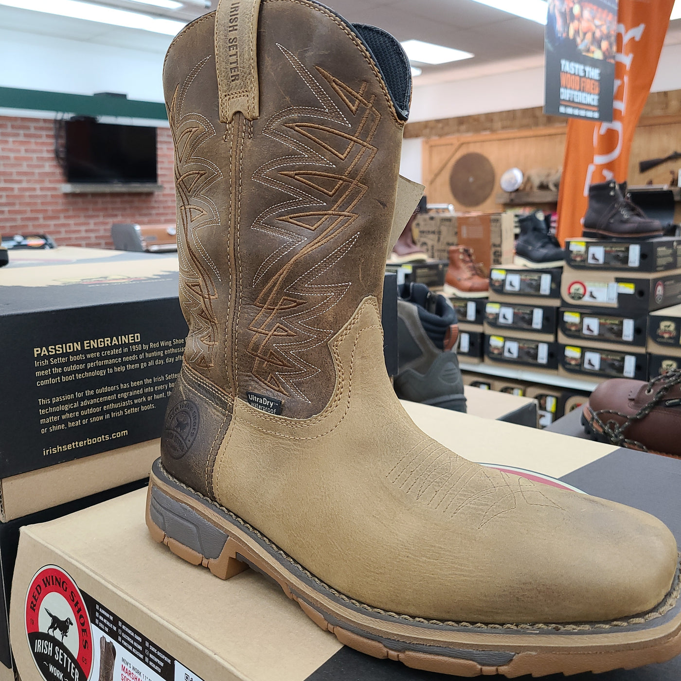 redwing soft toe work boots