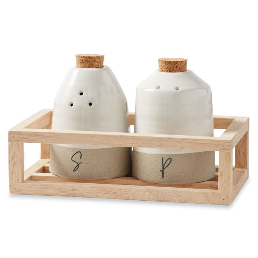 Round Bucket Salt Pepper and Toothpick Caddy - Pink