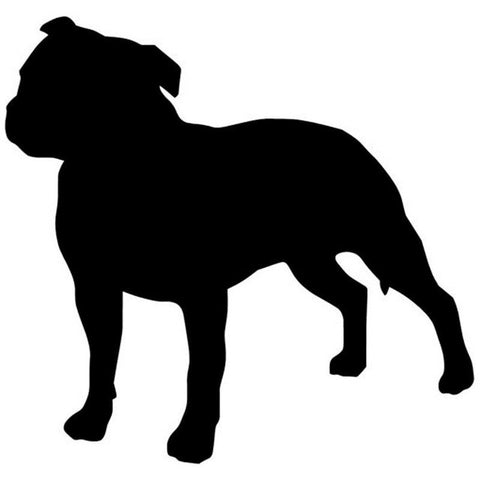 Download Pit Bull Silhouette No Ear Crop Small Sticker - Barking ...