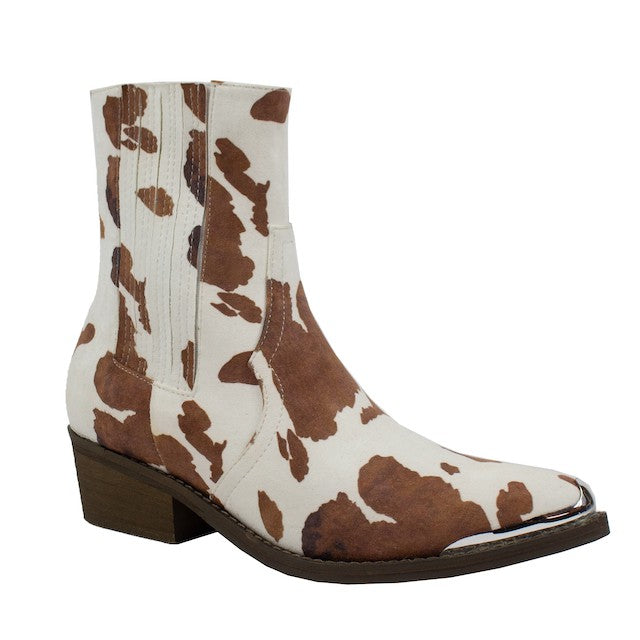 cow print booties