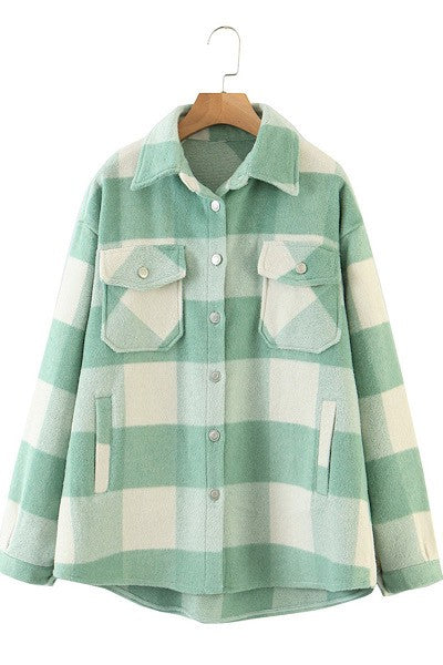 mint plaid shirt