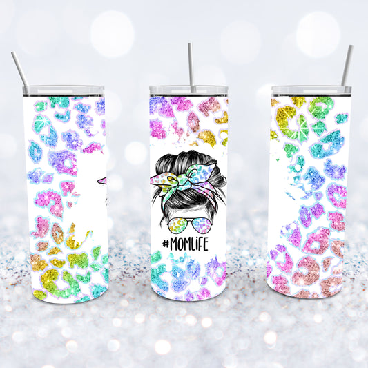 #Momlife Leopard Tumbler