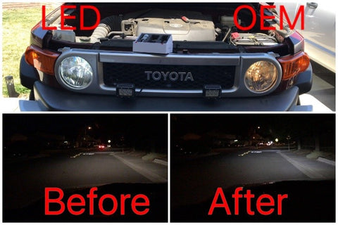 Upgrade 2008 Fj Cruiser Headlights Bulbs To Leds Lasfit Auto