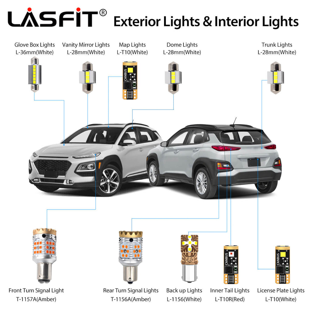 hyundai kona 2018 2019 2020 led headlight bulbs