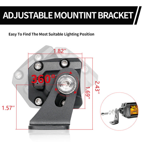 adjustable mounting bracket to 360°