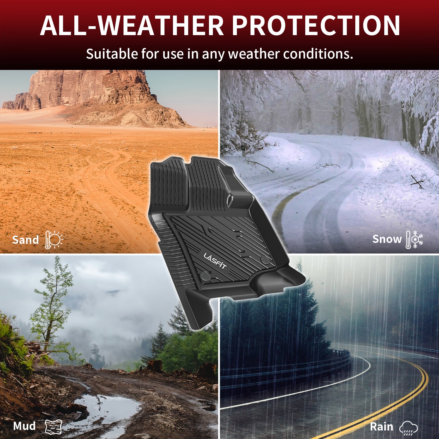 Ford SuperCrew Custom Floor Mats All Weather Protection