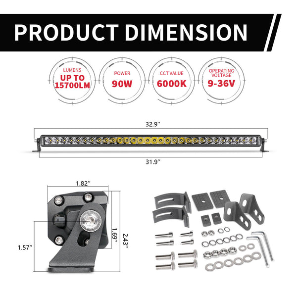 lasfit 32 inch light bar spedification