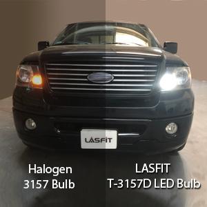 Lasfit 3457 White VS Halogen Bulb On 2007 FORD F-150