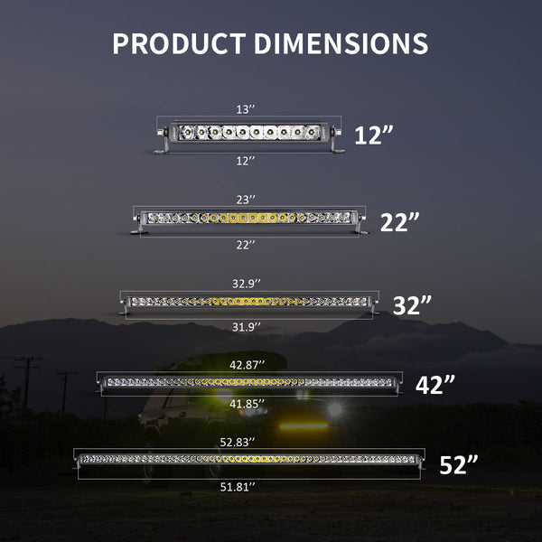 lasfit amber light bar dimension