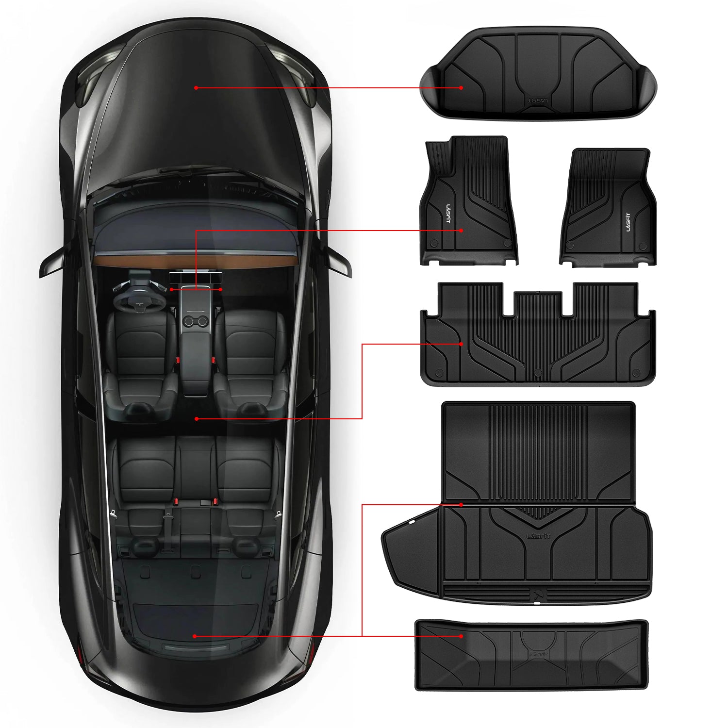 Floor Liners for Tesla Model S LASFIT