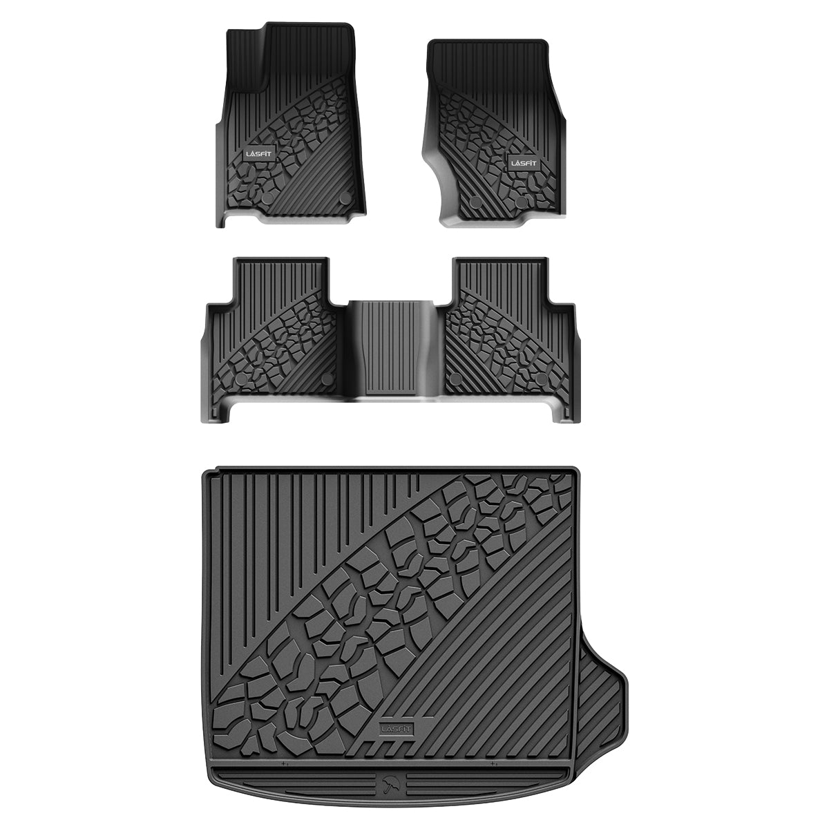 20222023 Jeep Grand Cherokee Custom Floor Mats TPE Material 1st & 2nd