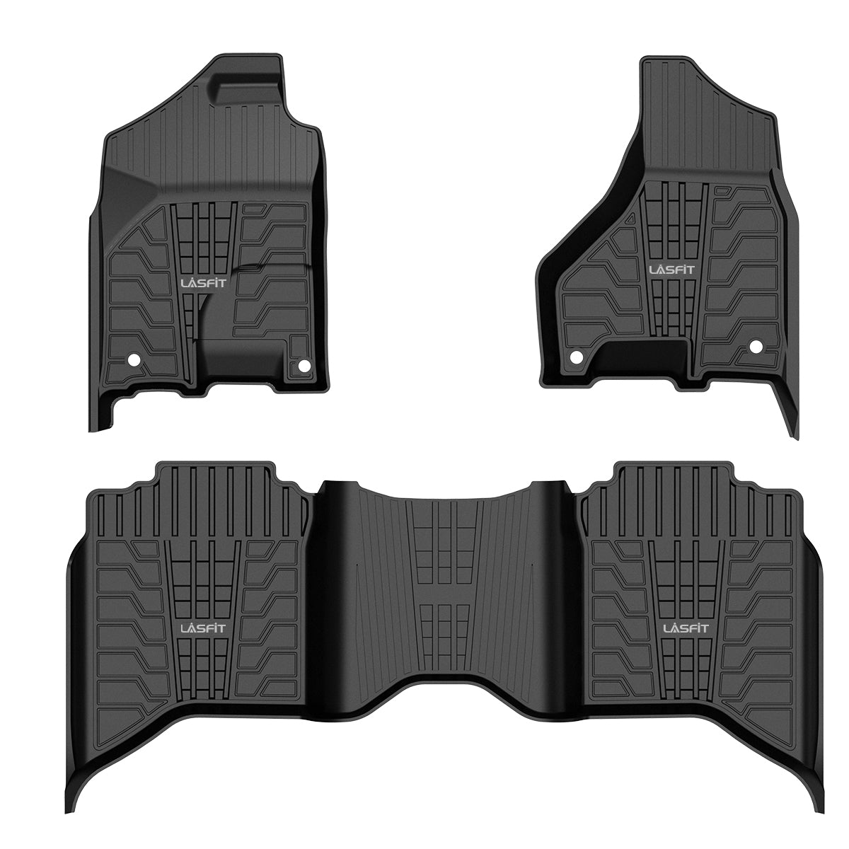 Fit for Ram 1500 2500 3500 Crew Cab 2013-2018 Custom Floor Mats TPE Material 1st & 2nd Row Seat, Don't Fit Quad Cab & Mega Cab