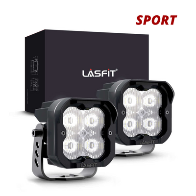 LASFIT 9005 HB3 LED Headlight Bulbs, 60W 6000LM 6000K Amplified Flux Beam