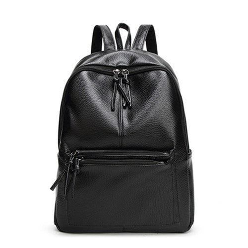 Korean Travel Leather Backpack - Club Salvia