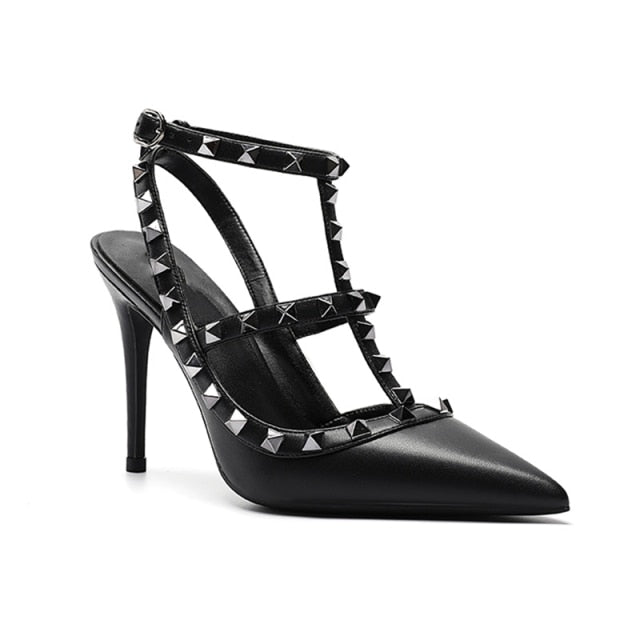 Pointed Toe Cross Strap Gladiator Sexy High Heels 