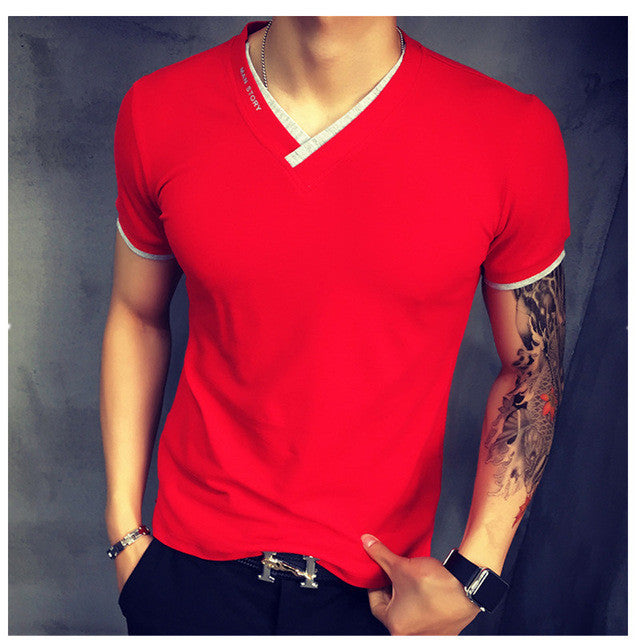 GustOmerD 2017 Summer Fashion Brand Clothing Men's Short-sleeved T-shi