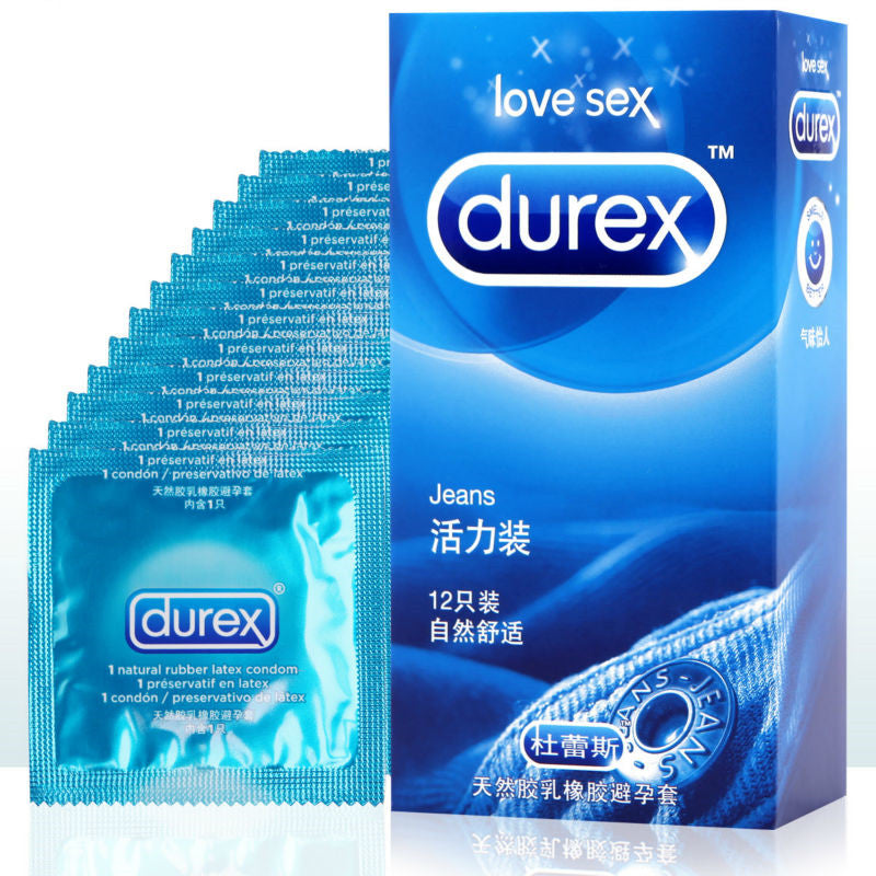 Durex Condoms 12 Pcs Straight-walled Extra Lubricated Condoms for Men