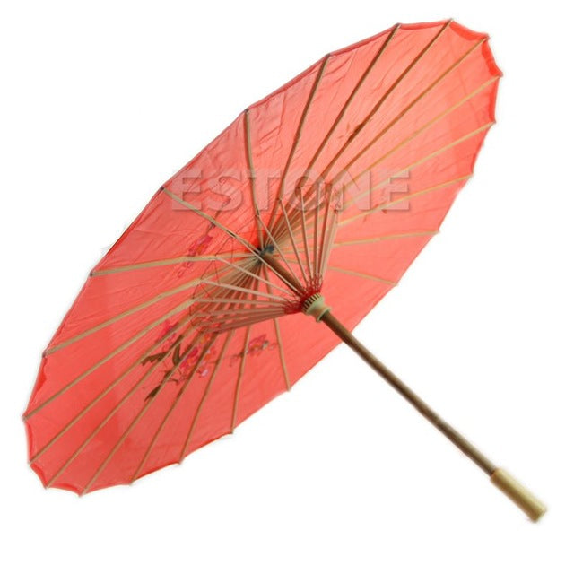 Japanese Chinese Umbrella Art Deco Painted Parasol Umbrellas