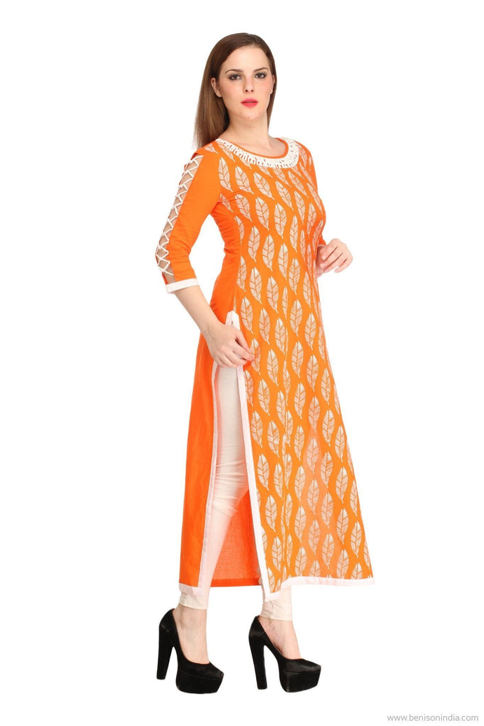 straight cut long kurtis online