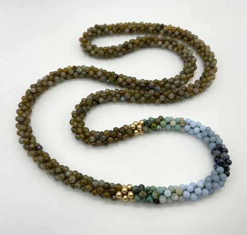 Labradorite Necklace With Turquoise