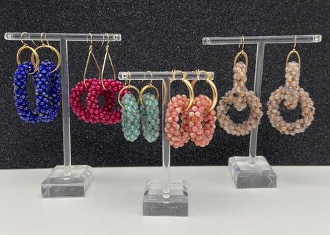 Beaded Ring Earrings