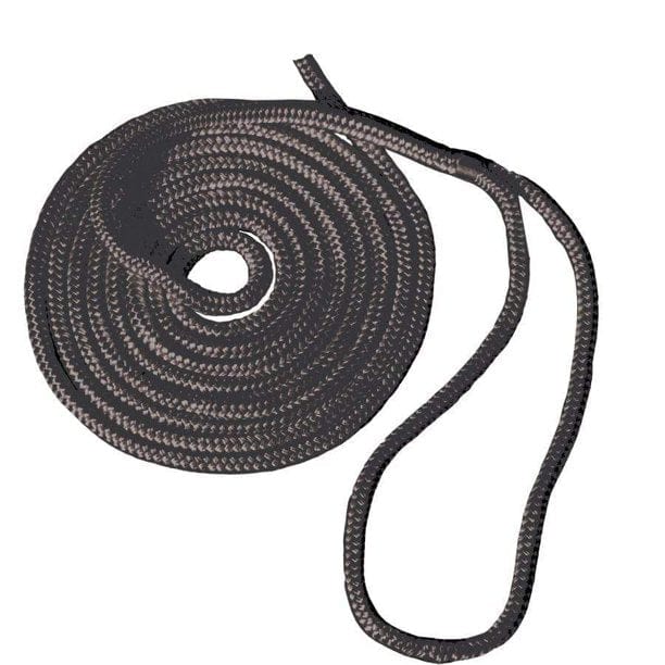  TUNORD 1/2” x 15' Marine-Grade Double-Braided Dock Line with  12” Eyelet.Hi-Performance Boat Rope Mooring Rope Dock Line (4 Pack, Black)  : Sports & Outdoors