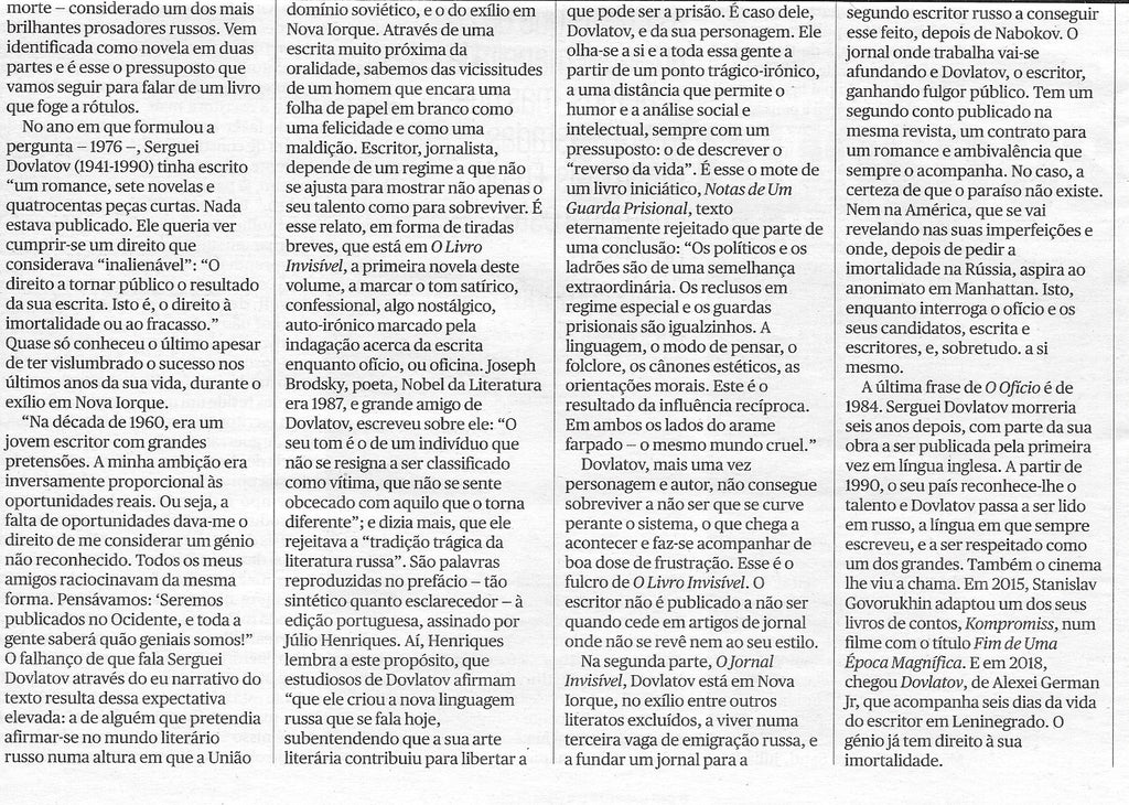 O Ofício | Ípsilon (Público) | Recensão de Isabel Lucas | ★★★★½