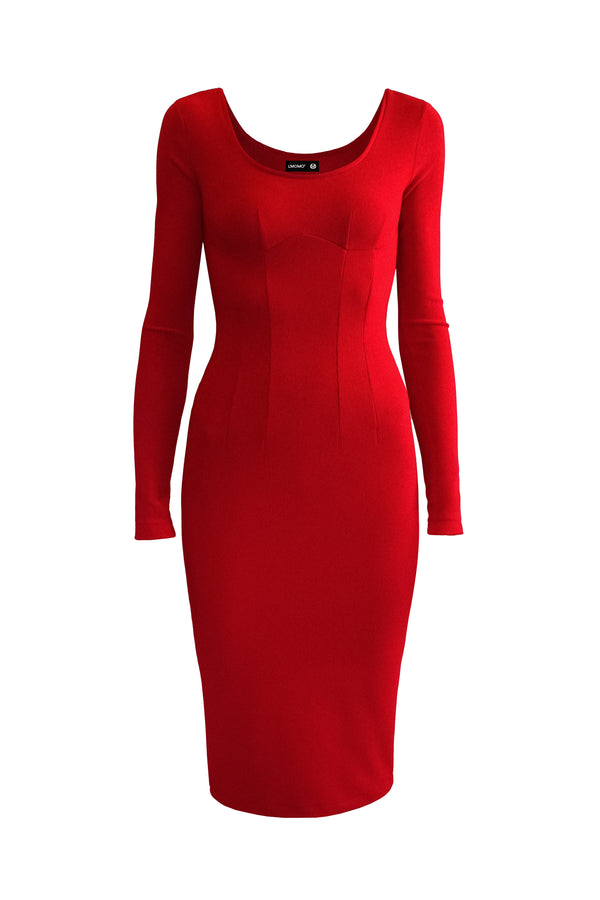Women's Dress Solid Rib-Knit Bodycon Dress Dresses for Women RLOKK (Color :  Red, Size : Small) : : Clothing, Shoes & Accessories