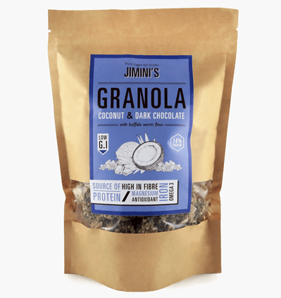Granolas with insects flour