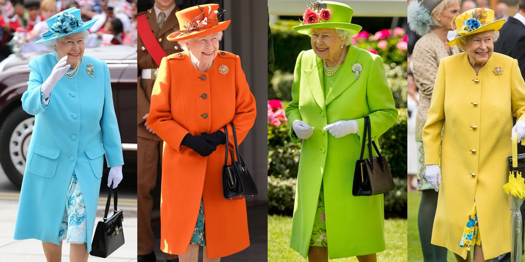 rainha isabel roupas coloridas