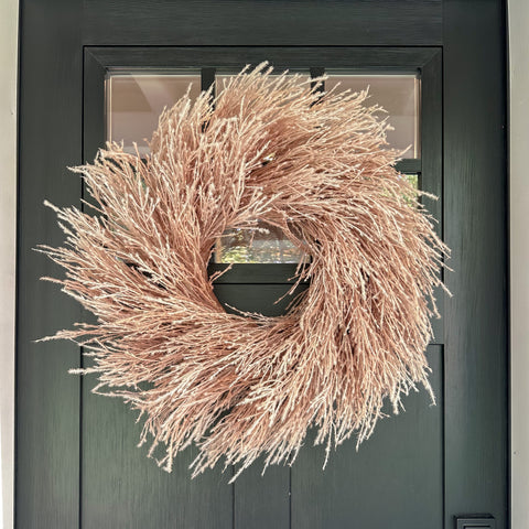 Blush Fountain Grass Wreath