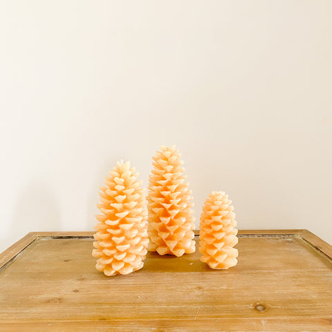 Natural Pine Cone Candles