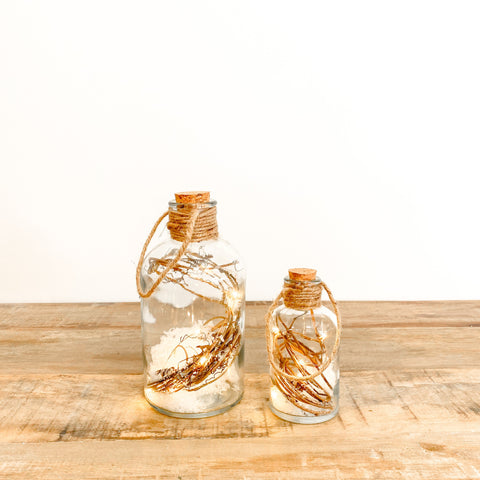 Pinecone Light Led Bottle Ornament 2 Sizes