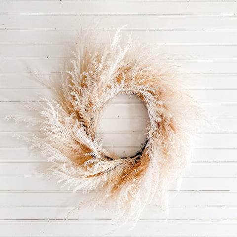 Natural Pampas Grass Wreath