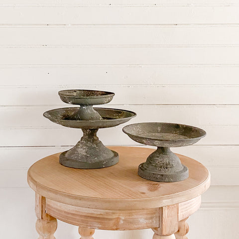 Distressed French Gray Pedestals