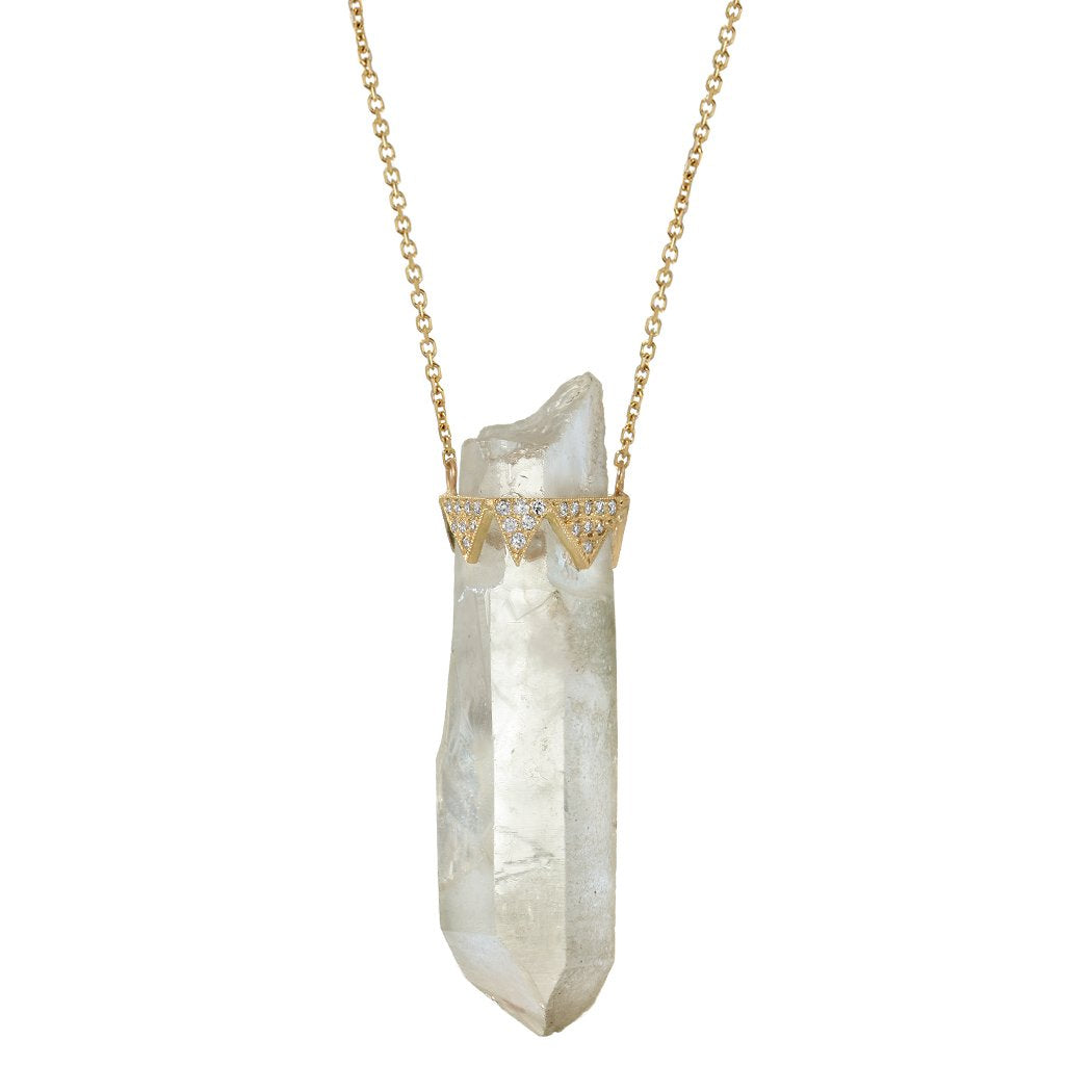 gold crystal pendant