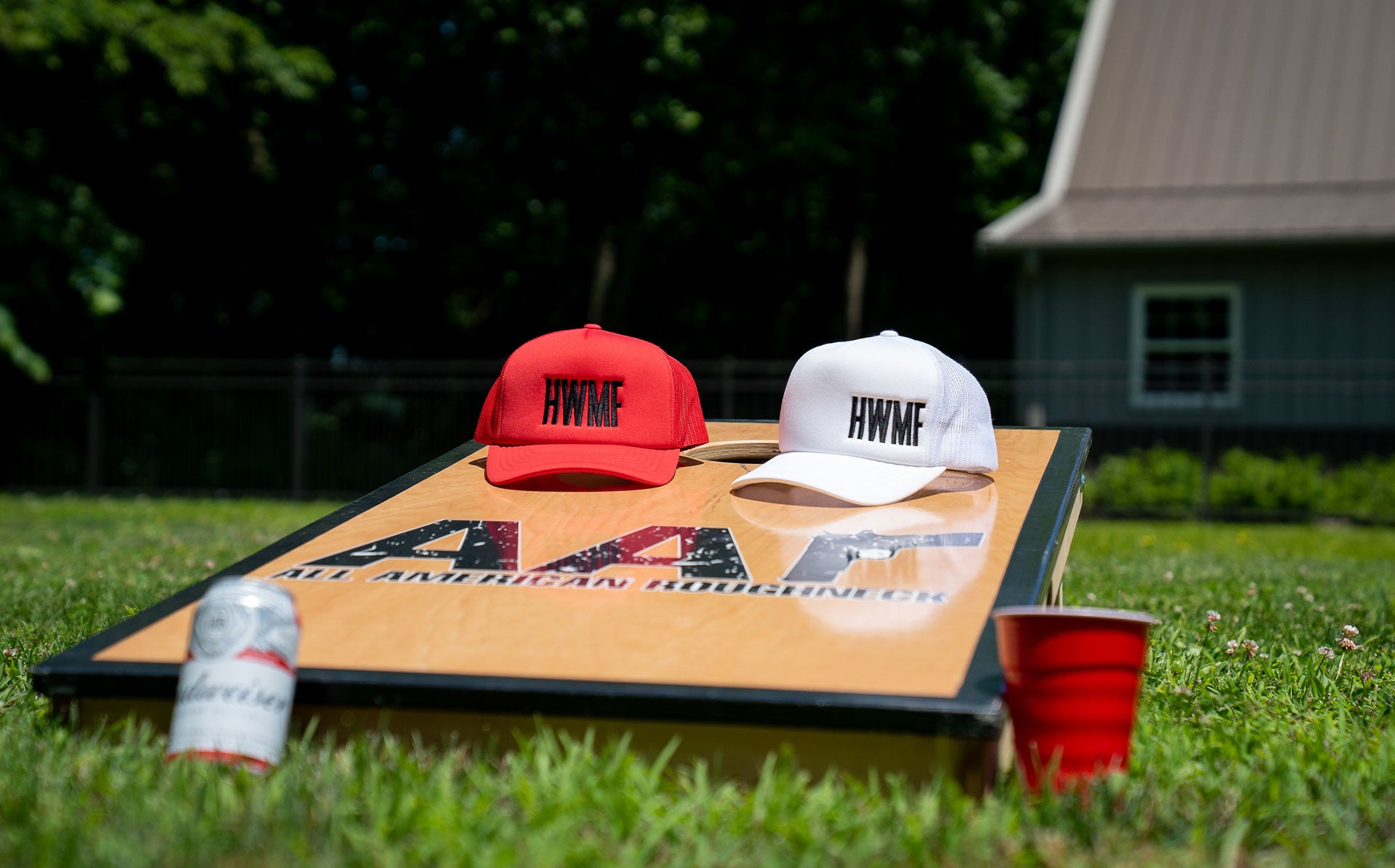 Red and White Foam Truckers