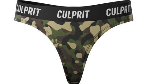 Camo Bunnies themed thongs by culprit underwear