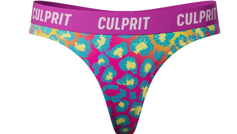 Cheatah themed thongs by culprit underwear