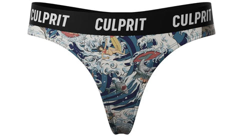 Shark Bait themed thongs by culprit underwear