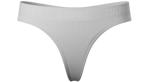 White Hot Ribbed themed thongs by culprit underwear