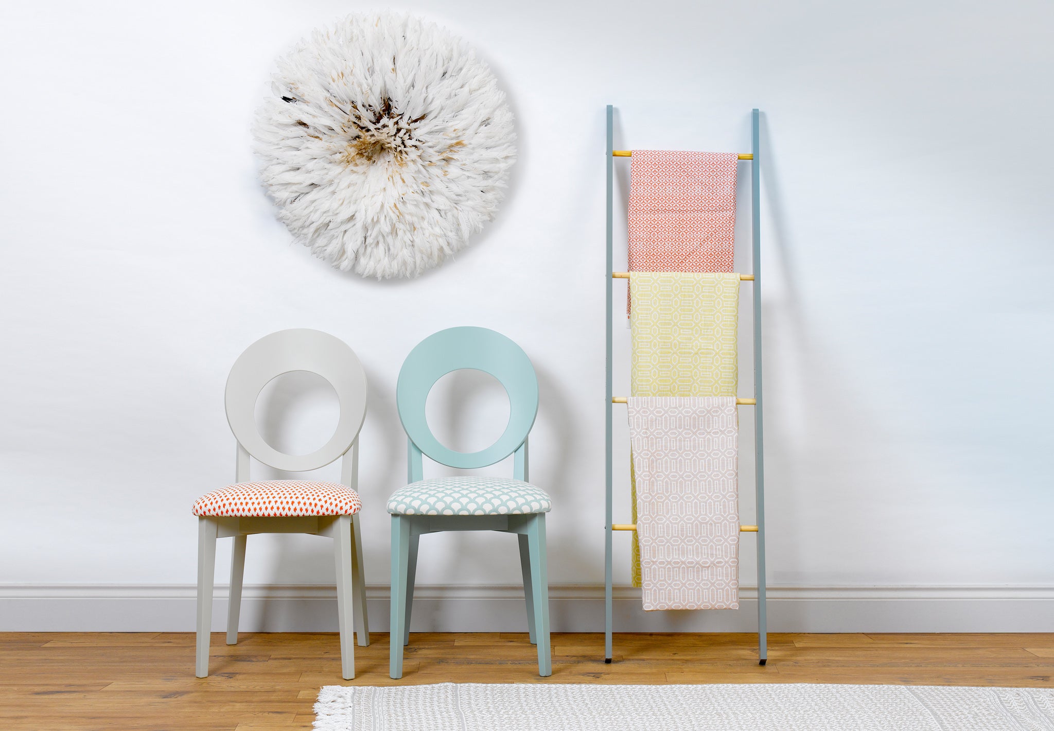 aqua upholstered dining chairs