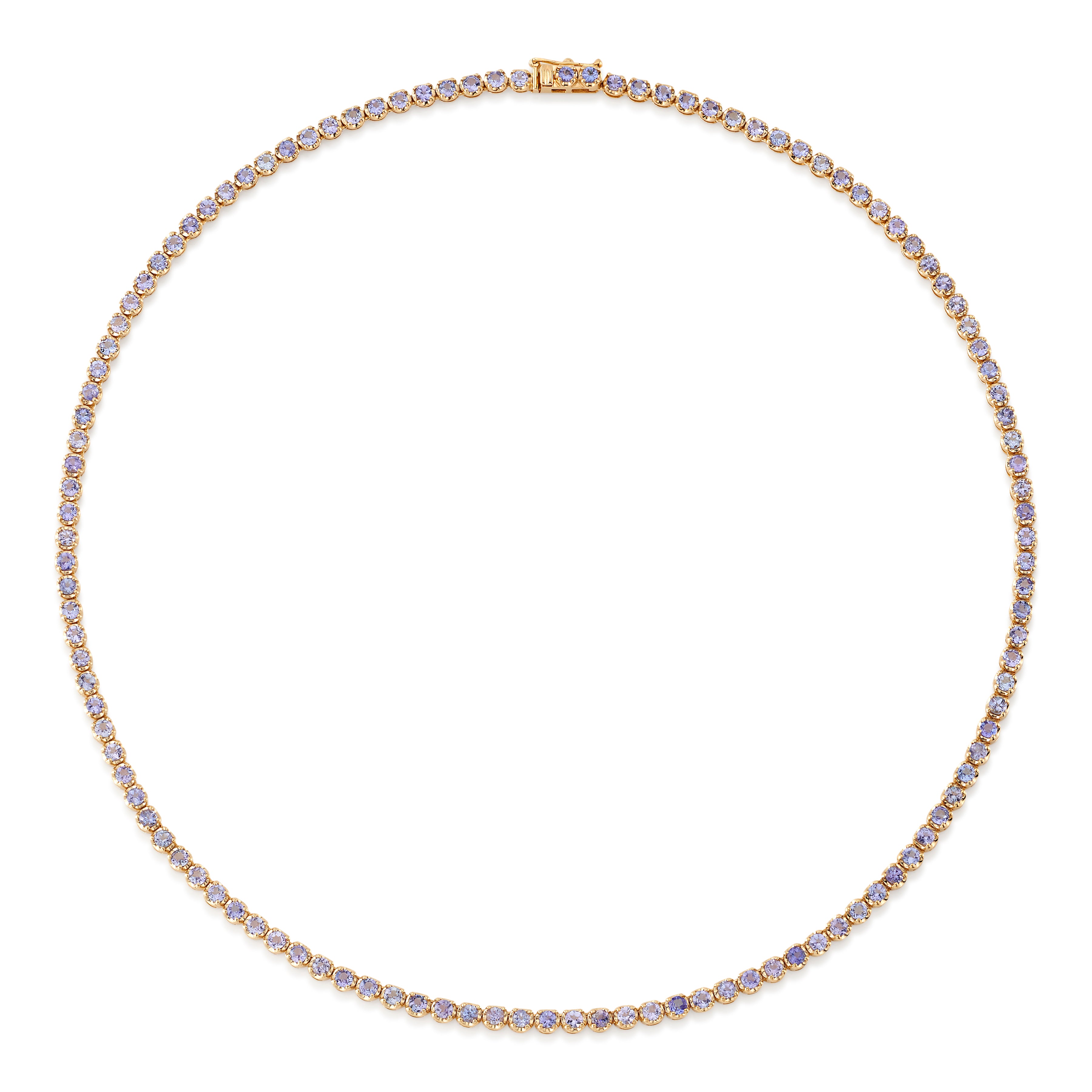 Buy Tanzanite Tennis Necklace 18 Inches in Platinum Over Sterling Silver  18.20 Grams 16.60 ctw at ShopLC.