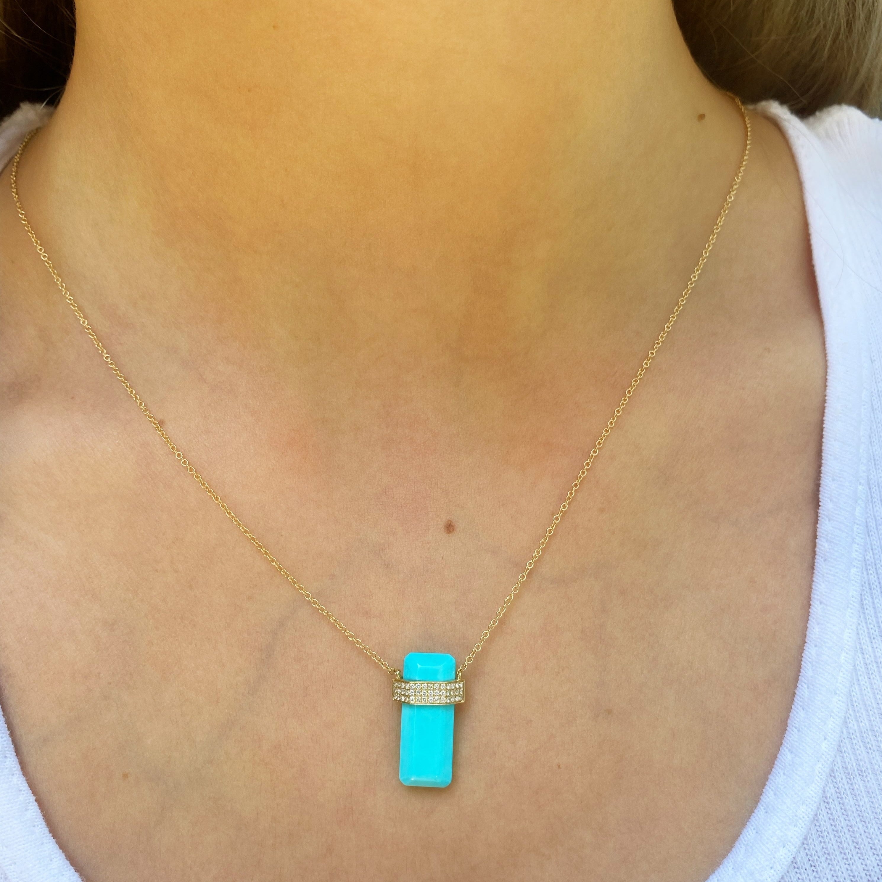 Turquoise Bar Necklace