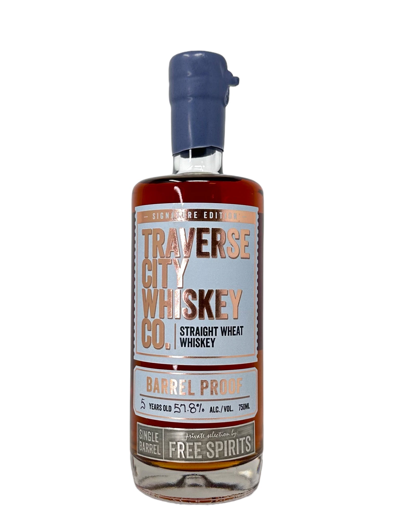 Traverse City Whiskey Co Single Barrel Wheat Whiskey "Free Spirits" 57.6% W17-031 proof - Selected by Bourbon Belle & PicandPours