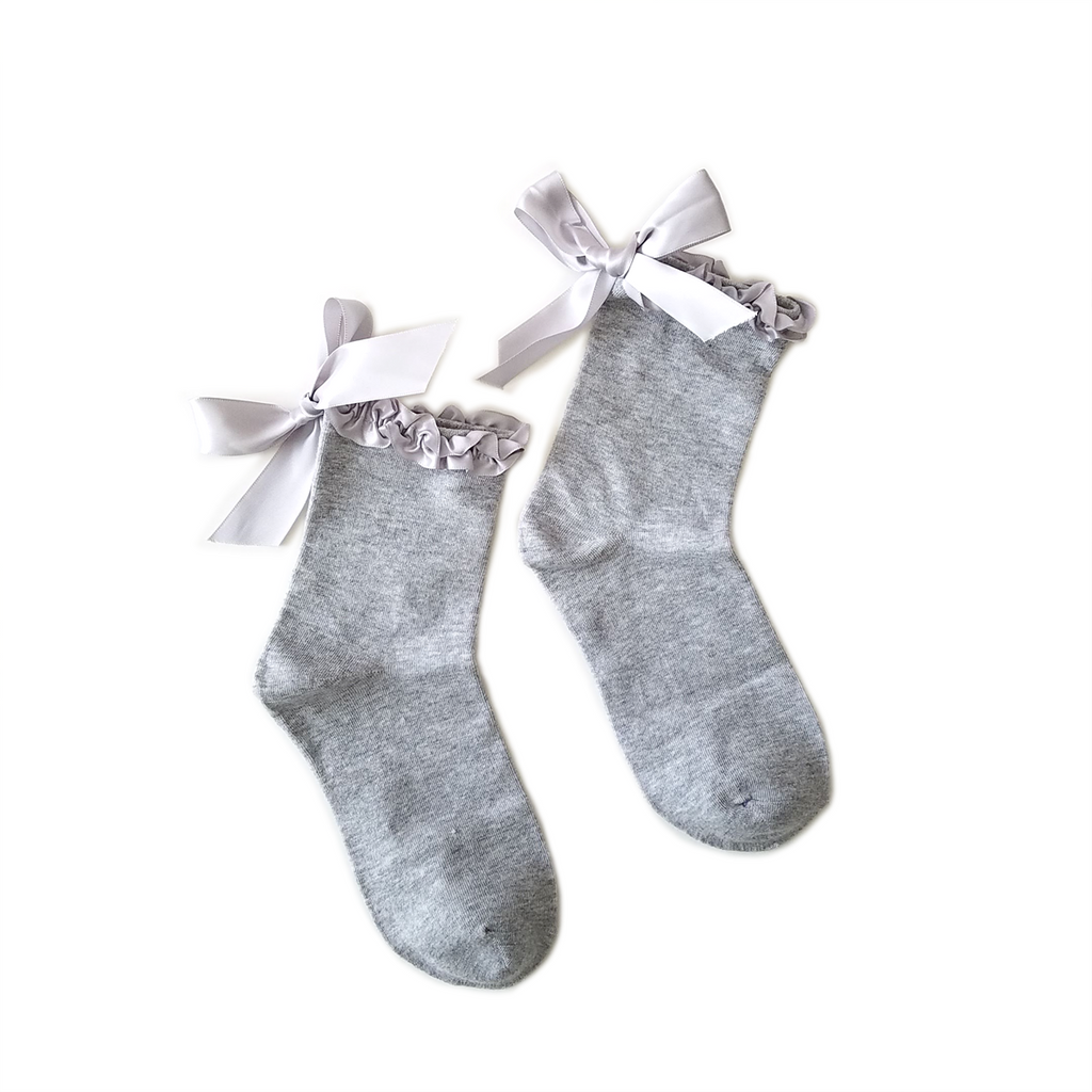 Sweet & Elegant Ribbon Crew Socks - 5 Colors – LunaCatz