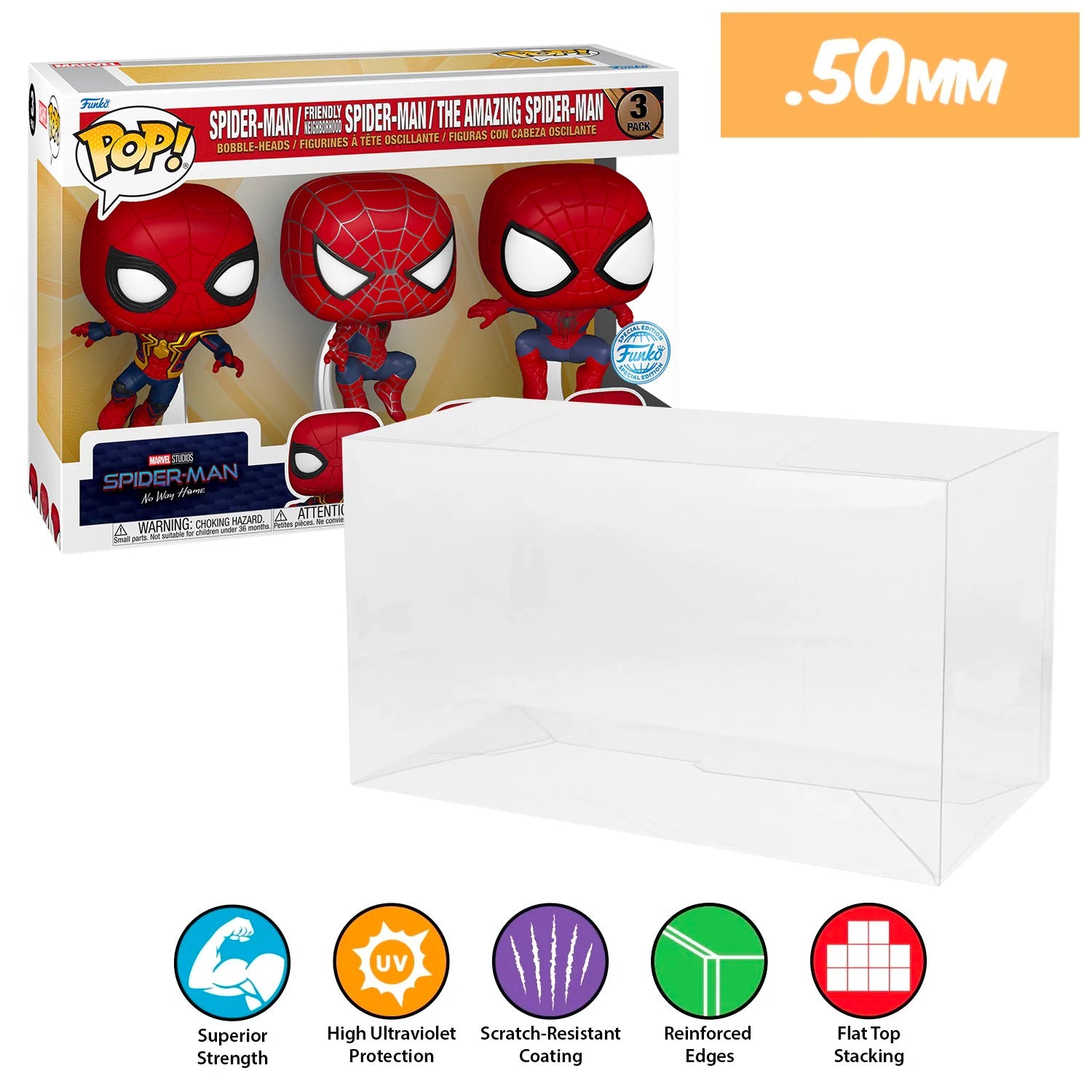 Funko POP! Spider-Man No Way Home 3 Pack Pop Protector Size CONFIRMED!–  Display Geek, Inc.