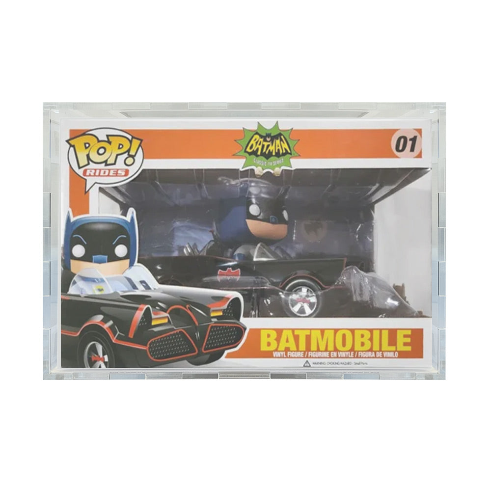 Custom Acrylic Hard Case for POP RIDES SMALL Funko Pop Grail Boxes (4.5mm thick) Fits 6.5h x 9.75w x 7.25d